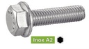 HEXAGON HEAD MACHINE SCREW WITH SERRATED FLANGE - STAINLESS STEEL A2