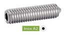 [ISO 4027] VITI SENZA TESTA CON CAVA ESAGONALE E PUNTA - ACCIAIO INOSSIDABILE A2 (simile a DIN 914, NFE27-181, UNI 5927)