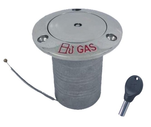 BOCA DE LLENADO DE LA MANGUERA EMERGENTE, CON CERRADURA - ACERO INOXIDABLE A4