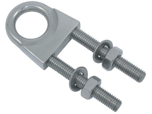 [814112425] PERNO EN U CON OJO - ACERO INOXIDABLE A4