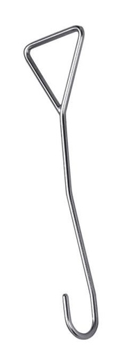 GANCIO PER CHIUSA CON MANIGLIA TRIANGOLARE - ACCIAIO INOX A4