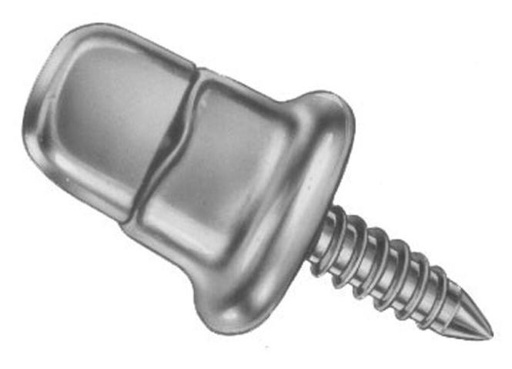 [814242620] DOT-COMMON-SENSE TURN BUTTON, SELF DRILLING SCREW - BRASS