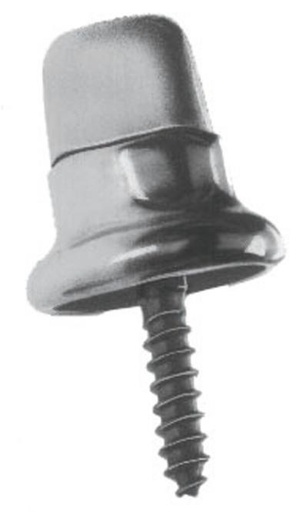 [814243620] PULSANTE GIREVOLE DOT-COMMON-SENSE CON VITE PER LEGNO - OTTONE