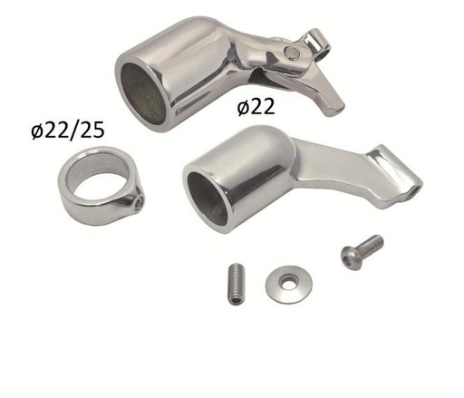 SET DI SUPPORTO PER BINARIO COFANO CON GIUNTO - ACCIAIO INOX A4