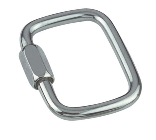 LINK RÁPIDO EM FORMATO QUADRADO - AÇO INOXIDÁVEL A4