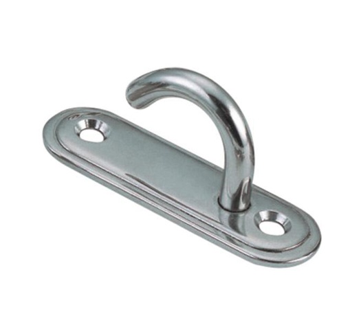PIASTRA A GANCIO, OVALE - ACCIAIO INOX A4