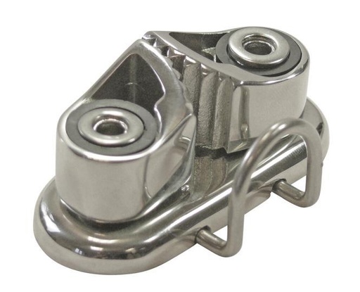 [814716403] CAM CLEAT WITH ROPE LEAD - STAINLESS STEEL A4