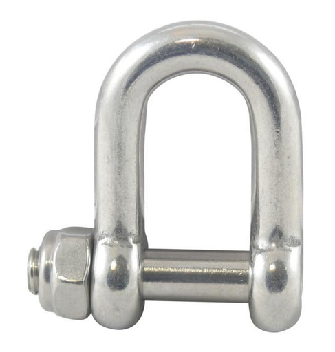 GRILLO A D CON ESAGONO INCASSATO E DADO DI SICUREZZA - ACCIAIO INOX A4