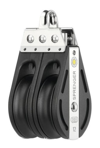 SPRENGER S-BLOCK 12MM WITH SLIDE BEARING - STAINLESS STEEL A2/PLASTIC