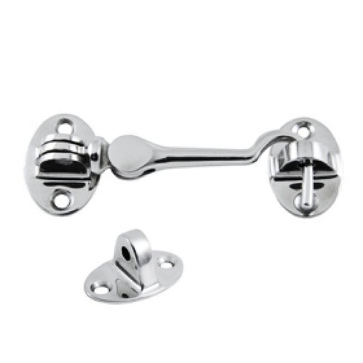 [8149224102] CROCHET DE CABINE AVEC 2 CONTRE-PLAQUES - INOX A4