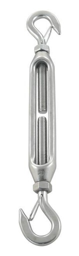 TURNBUCKLE HOOK-HOOK WITH SPRING SNAP - STAINLESS STEEL A4