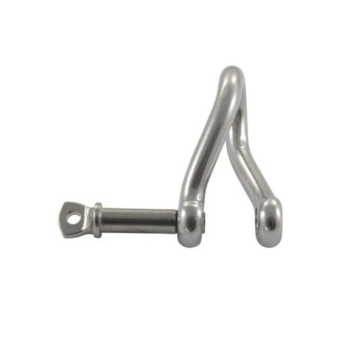 TWISTED SHACKLE 90° WITH CAPTIVE PIN - STAINLESS STEEL A4
