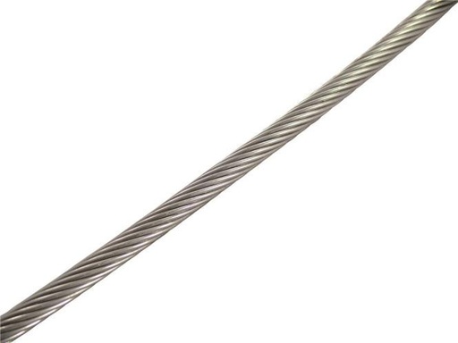  WIRE ROPE HARD/STIFF 1X19 SZ, MADE IN KOREA - STAINLESS STEEL A4