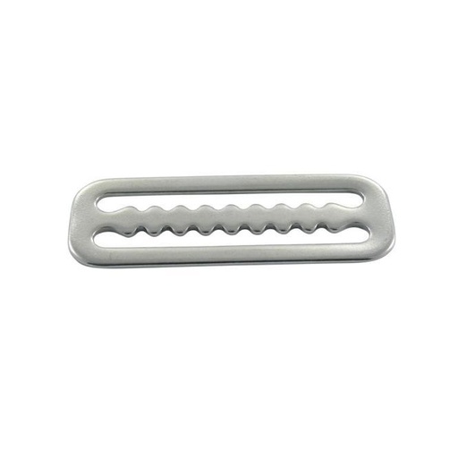 [814955460 23] WEBBING BUCKLE WITH TOOTHED BAR - STAINLESS STEEL A4