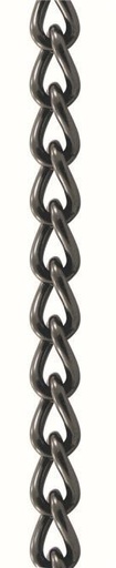 CURB CHAIN BLACK BURNISHED - STAINLESS STEEL A2