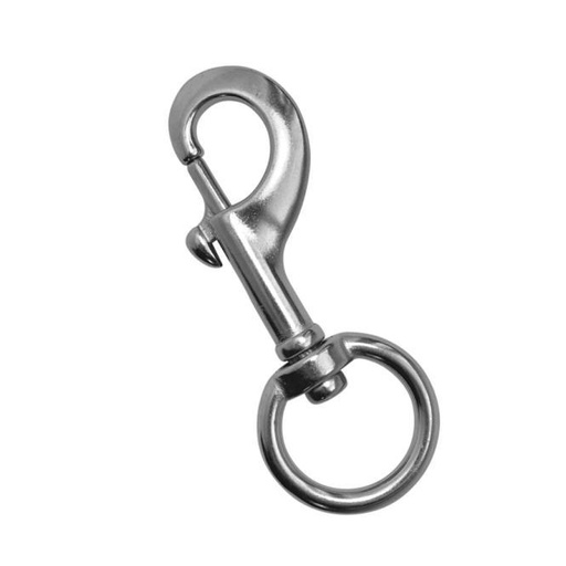 WIRBELKARABINER MIT RUNDEM AUGE - EDELSTAHL A4