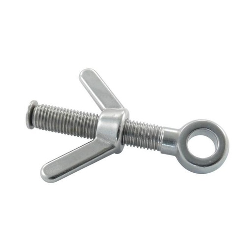 EYE BOLT WITH WING NUT - STAINLESS STEEL A4