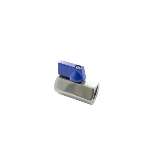 MINI BALL VALVE, INTERNAL THREAD - STAINLESS STEEL A4/PLASTIC