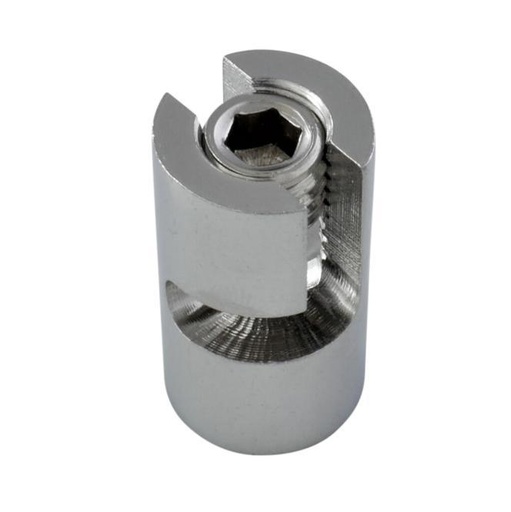  MORSETTO PER RETE IN FUNE METALLICA 0-90° CON ATTACCO M10 - ACCIAIO INOX A4