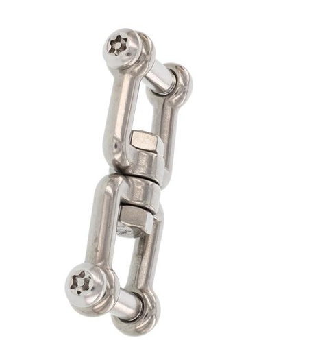 GRILLETE GIRATORIO "SECUR" DE MORDAZA CON CONECTOR TX20+PIN - ACERO INOXIDABLE A4