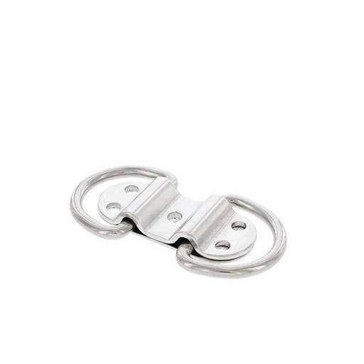 [815160406]  OJAL DE ALMOHADILLA PLEGABLE DOBLE CON CONTRAPLACA - ACERO INOXIDABLE A4