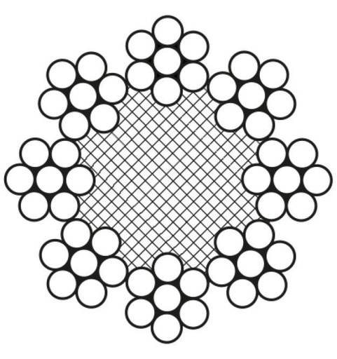 EDELSTAHLDRAHTSEIL 8X7+PP - EDELSTAHL A2