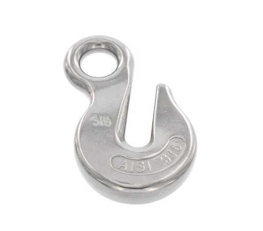 CLEVIS GRAB HOOK WITH EYE - STAINLESS STEEL A4