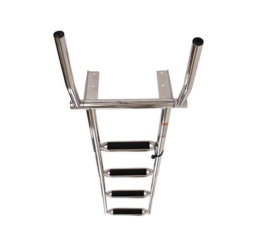 [81522044] TELESCOPIC BATHING LADDER WITH FOLDING HANDLES - STAINLESS STEEL A4/PLASTIC