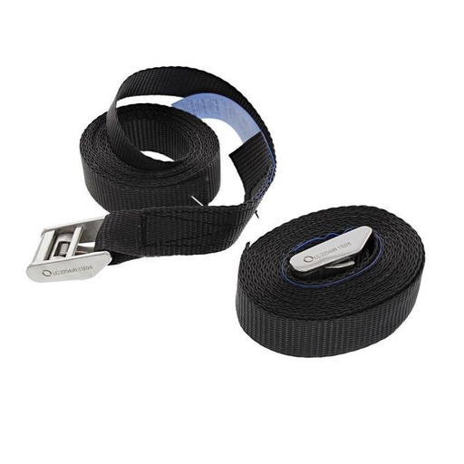 [8152754253500SET] 2ER-ZURRGURTSET MIT KLEMMSCHLOSS, LC 225 DAN - EDELSTAHL A4/POLYESTER