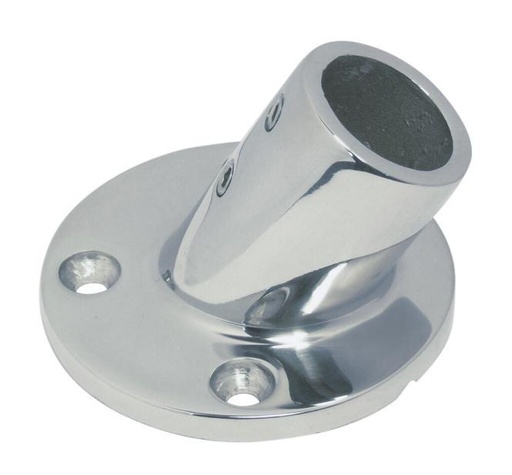 ROUND RAIL BASE, 60° - STAINLESS STEEL A4