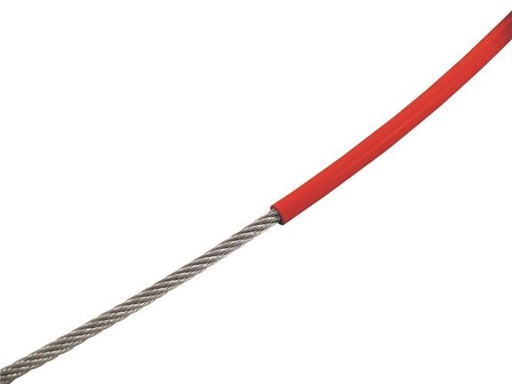 EDELSTAHLDRAHTSEIL 7X7 SZ PVC FARBIG UMMANTELT - EDELSTAHL A4/PVC