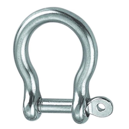 BOW SHACKLE WITH CAPTIVE PIN - STAINLESS STEEL A4