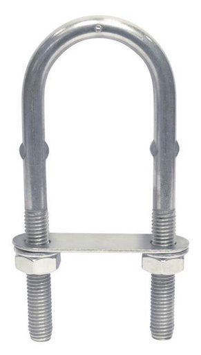 PERNO EN U CON CONTRAPLACA - ACERO INOXIDABLE A2