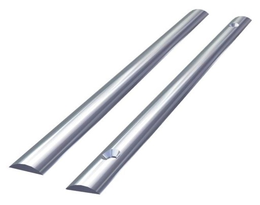 FASCIA DI SFREGAMENTO SEMICIRCOLARE, MATERIALE PIENO - ACCIAIO INOX A4