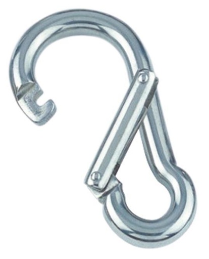 MOUSQUETON POMPIER AVEC GRAND PASSAGE - INOX A4