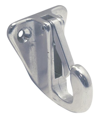 FENDER HOOK WITH SAFETY SNAP - STAINLESS STEEL A4