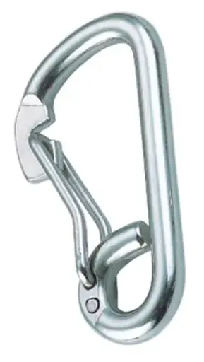 KARABINERHAKEN MIT BÜGEL - EDELSTAHL A4