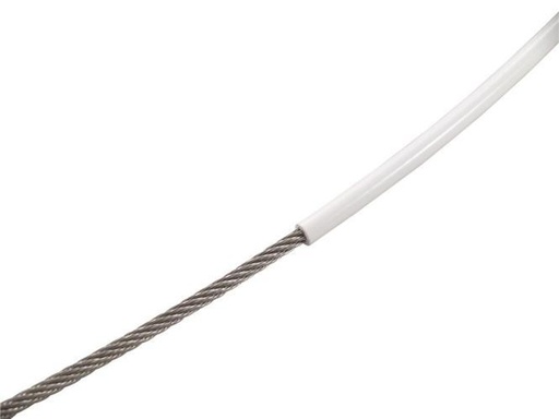  WIRE ROPE 7X7 SZ PVC WHITE COATED - STAINLESS STEEL A4/PVC