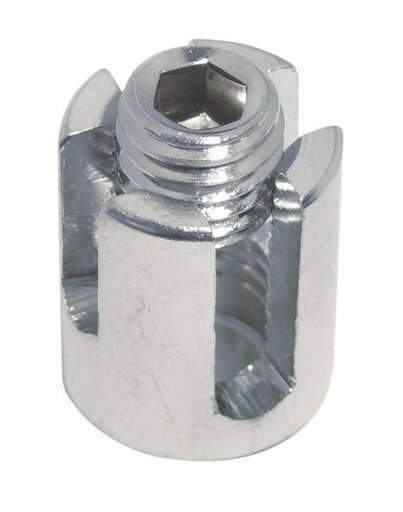 WIRE ROPE CROSS CLIP WITH BLIND THREAD - STAINLESS STEEL A4