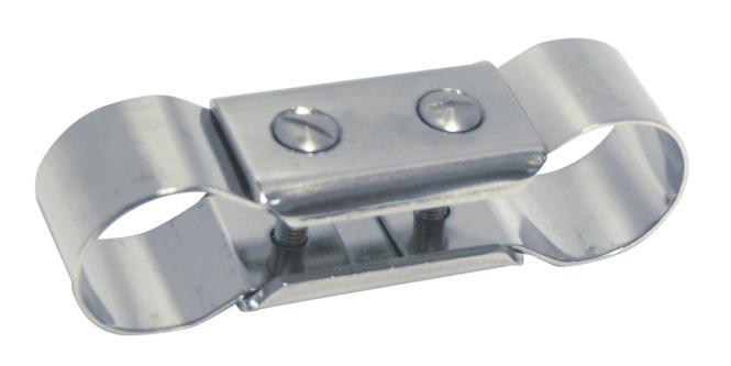 GRAB HANDLE CONNECTOR, DOUBLE CLAMP - STAINLESS STEEL A2 | MPI-INOX