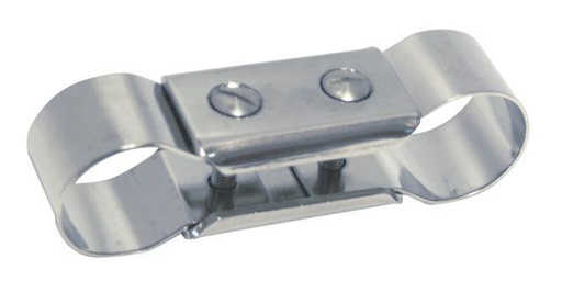 CONNETTORE MANIGLIA DI PRESA, DOPPIO MORSETTO - ACCIAIO INOX A2