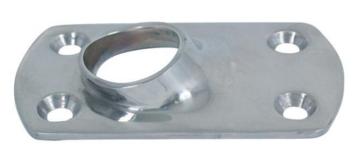 EMBASE CHANDELIER À SOUDER 60°, PLATINE RECTANG. - INOX A4