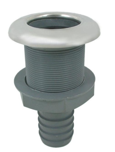 PASSASCAFO CON ATTACCO PER TUBO FLESSIBILE - ACCIAIO INOX A4/NYLON