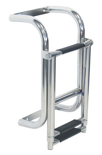 [886743] ESCALERA TELESCÓPICA DE MONTAJE EN POPA - ACERO INOXIDABLE A4/PLÁSTICO