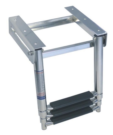 [886843] ESCALERA DE BAÑO TELESCÓPICA PARA MONTAJE BAJO PLATAFORMA. - ACERO INOXIDABLE A4/PLÁSTICO