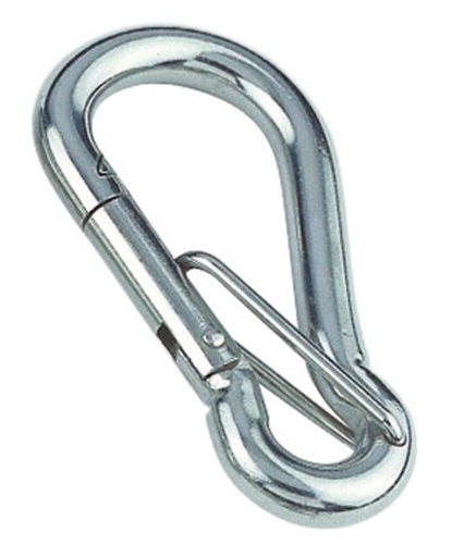SPRING HOOK WITH SAFETY LATCH - STAINLESS STEEL A4