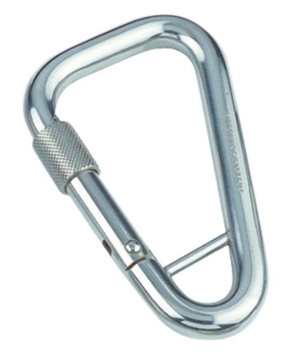 [8954411 120] GANCHO DE RESORTE ASIMÉTRICO CON CASQUILLO DE TORNILLO Y BARRA - ACERO INOXIDABLE A4