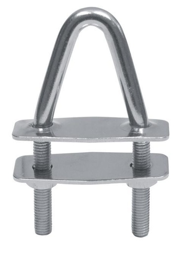 PERNO TRIANGULAR CON 2 CONTRAPLACAS - ACERO INOXIDABLE A4