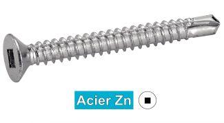 [33351] [DIN 7504 O] SQUARE COUNTERSUNK HEAD SELF DRILLING SCREWS - ZINC PLATED STEEL (SIMILAR ISO 15482)