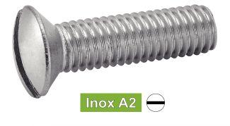 [DIN 964] SLOTTED RAISED COUNTERSUNK HEAD MACHINE SCREWS - STAINLESS STEEL A2 (SIMILAR ISO 2010, NFE25-124, UNI 6110)